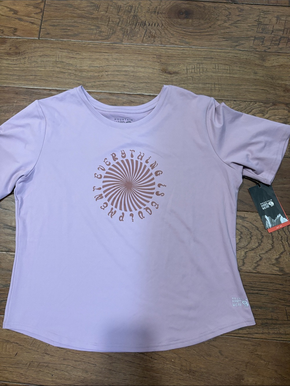 Mountain Hardwear Lilac Short Sleeve Tee with Spiral Graphic